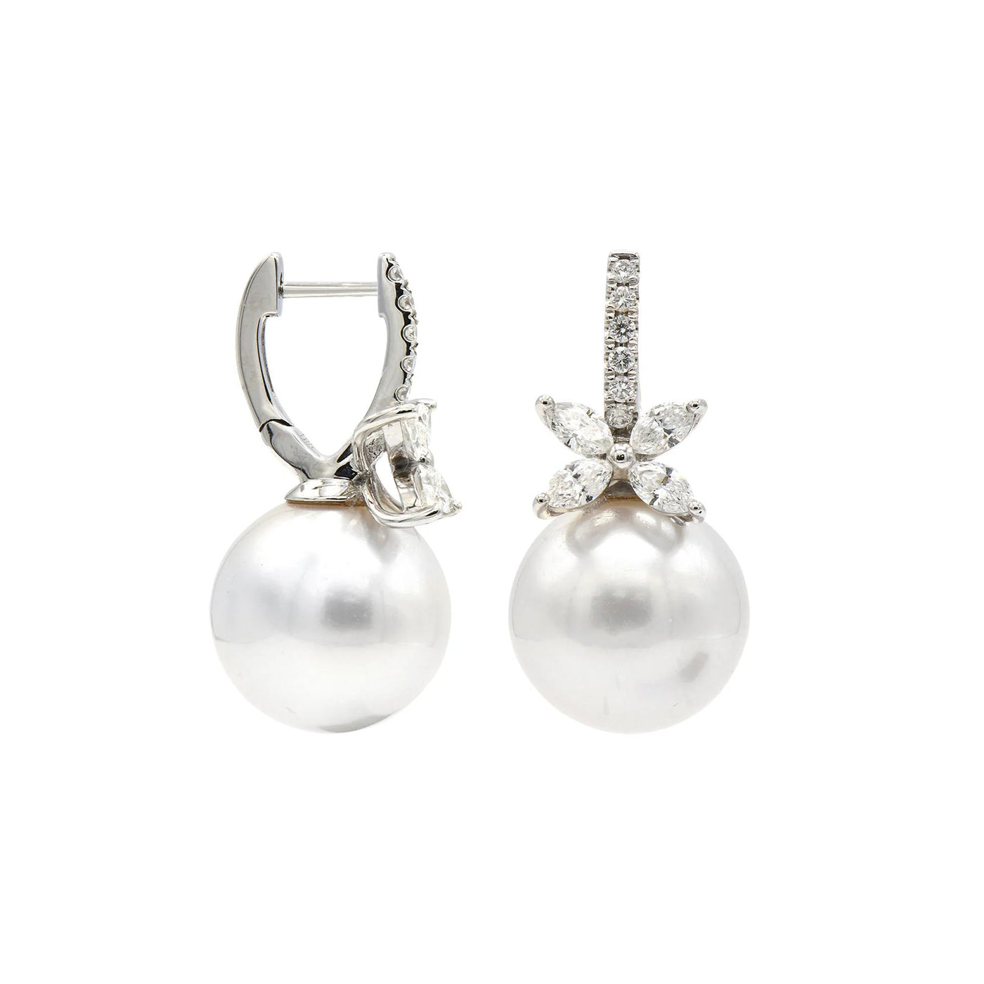 Pearl & Diamond Earrings