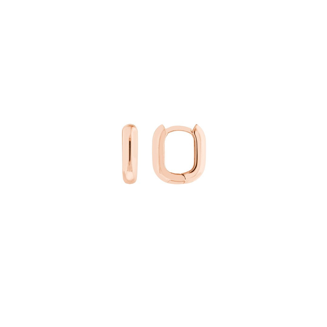 Oblong Hoop Earrings