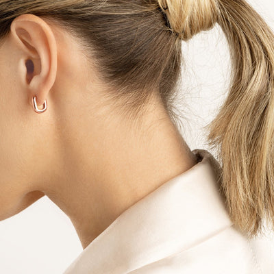 Oblong Hoop Earrings