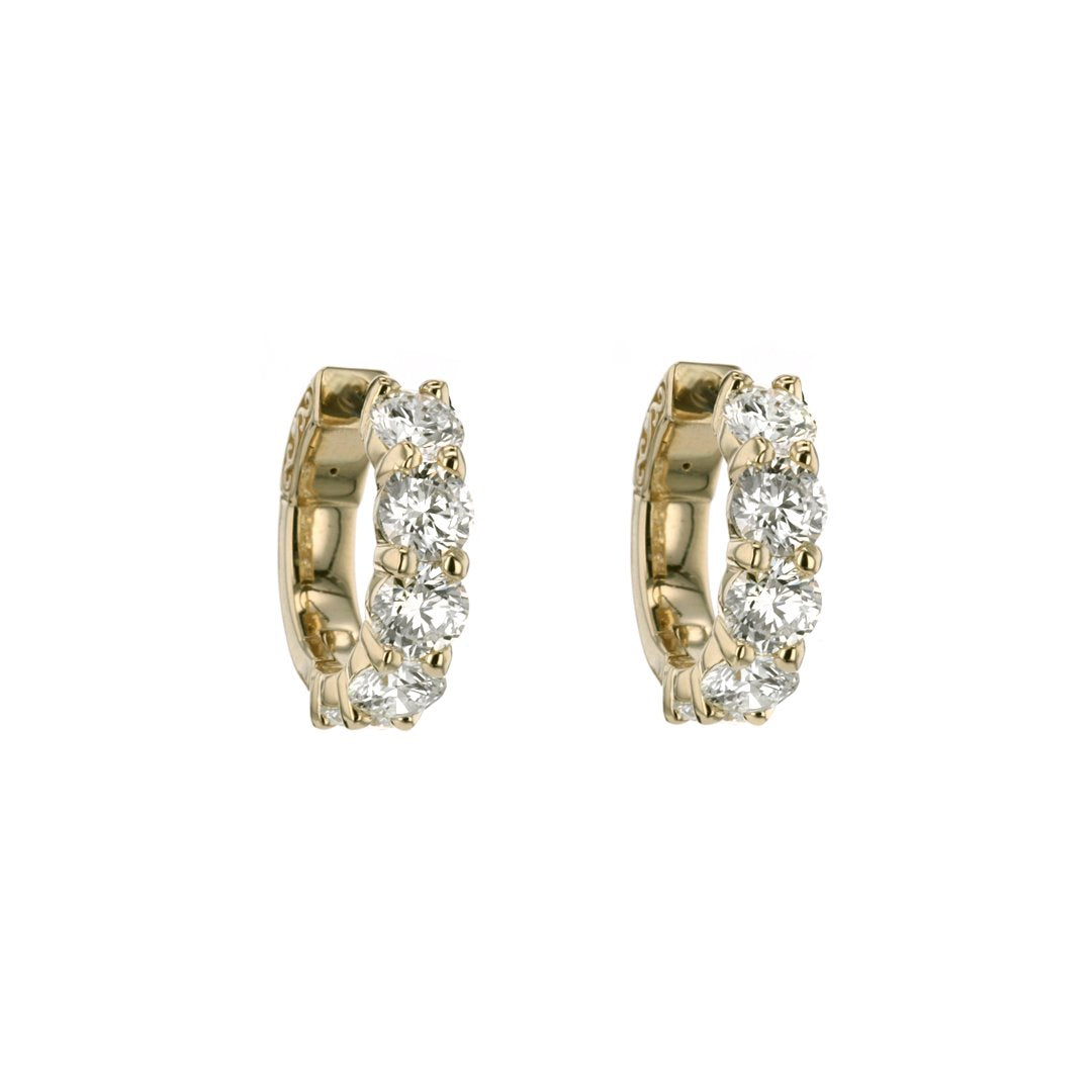 5.19 ctw Diamond Round Hoop Earrings