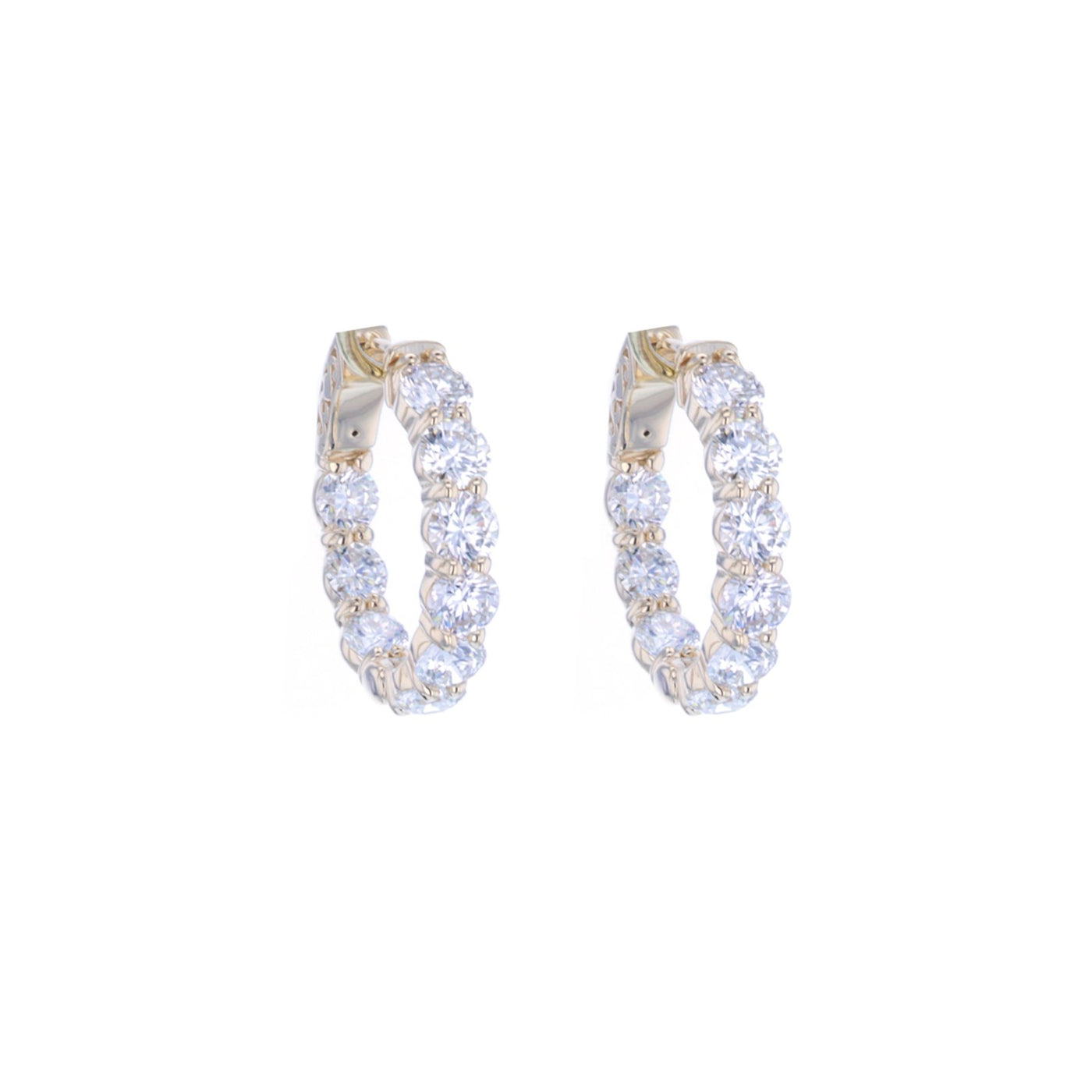 5.07ctw Diamond Inside-Out Hoop Earrings