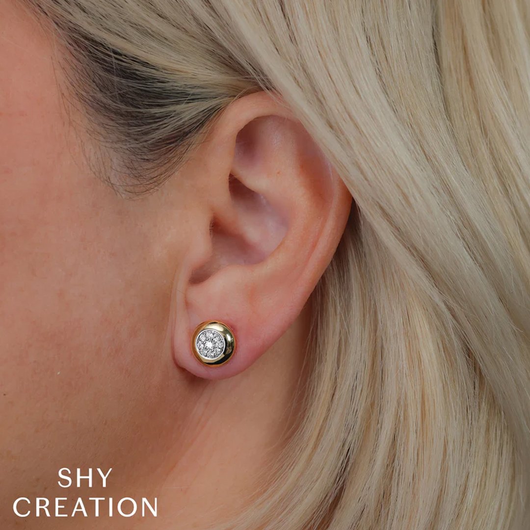 0.28 ctw Diamond Circle Stud Earrings