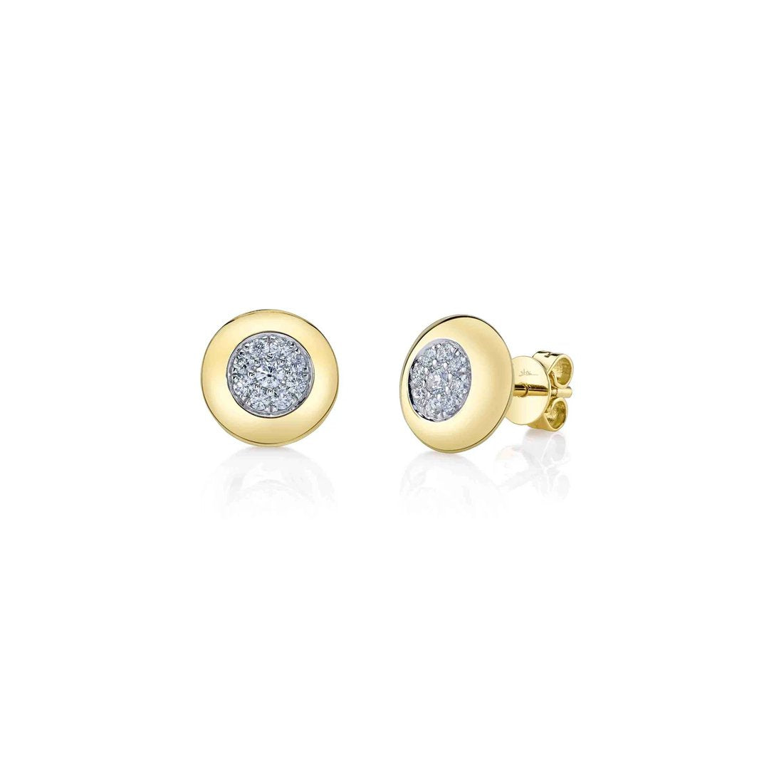 0.28 ctw Diamond Circle Stud Earrings