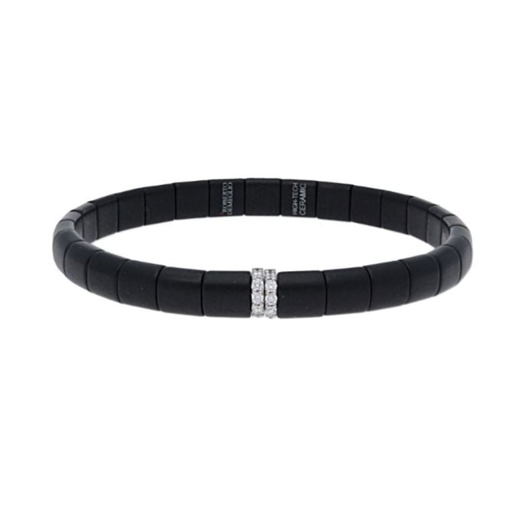 0.14 ctw Diamond Stretch Ceramic Bracelet