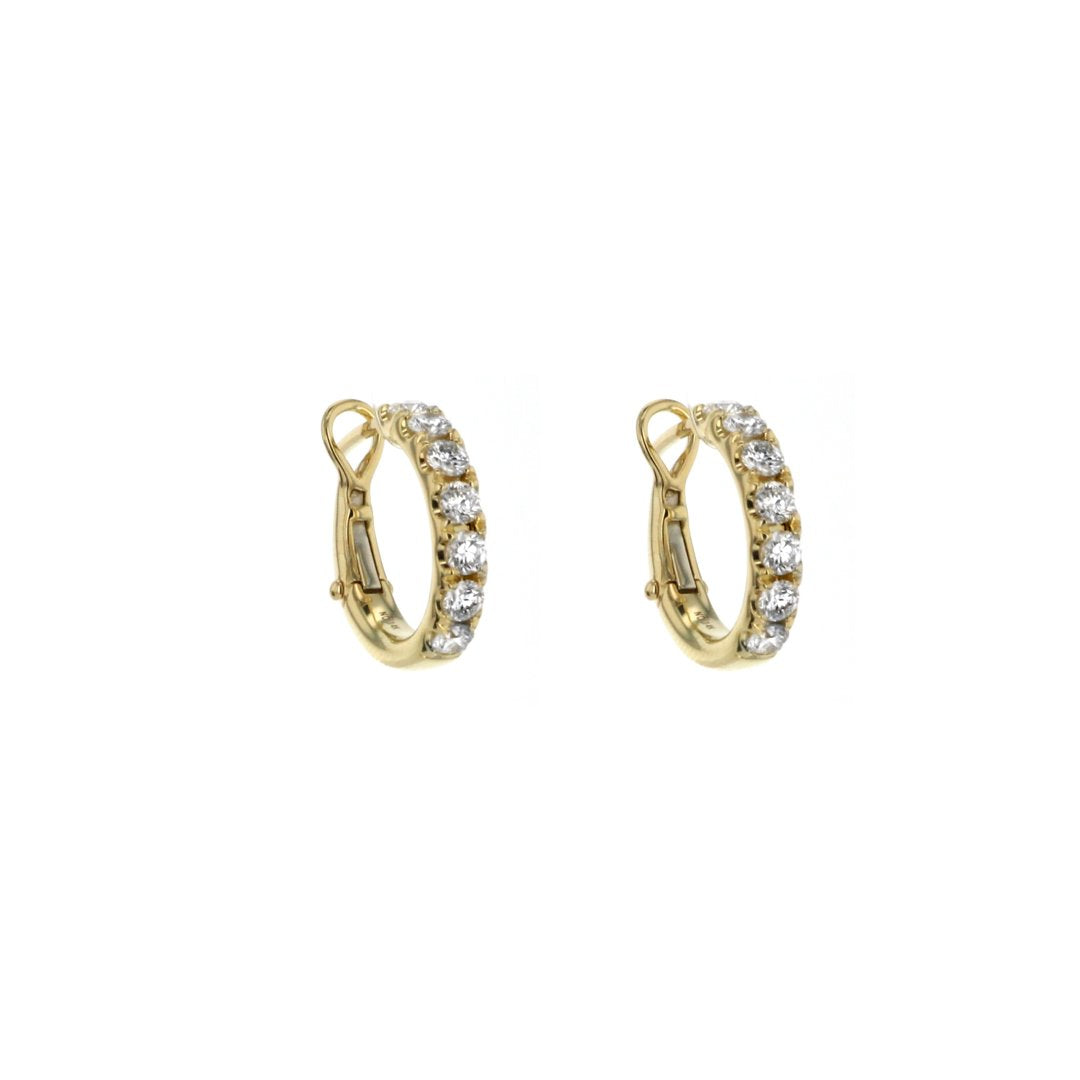 1.15 ctw Diamond 12MM Hoop Earrings
