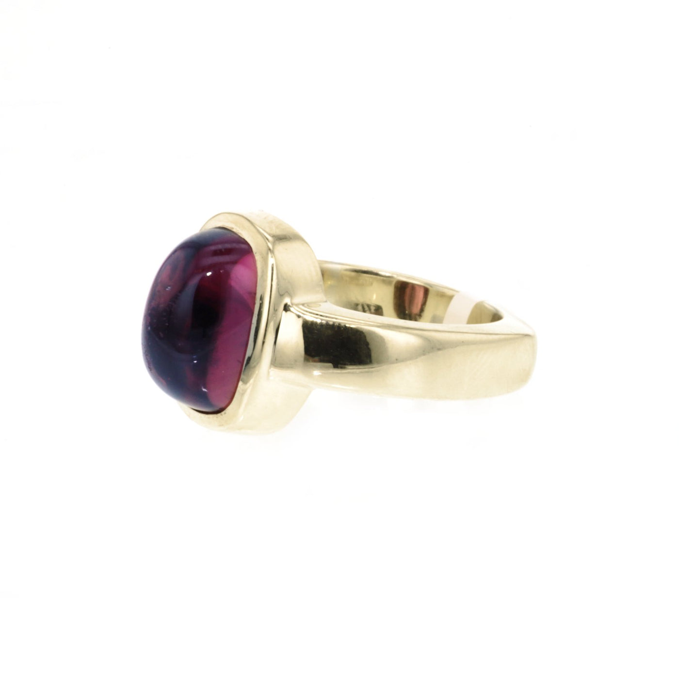 Pink Tourmaline Cabochon Ring