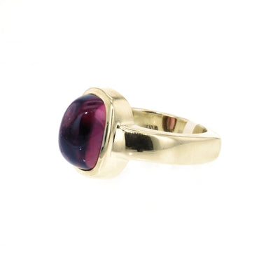 Pink Tourmaline Cabochon Ring