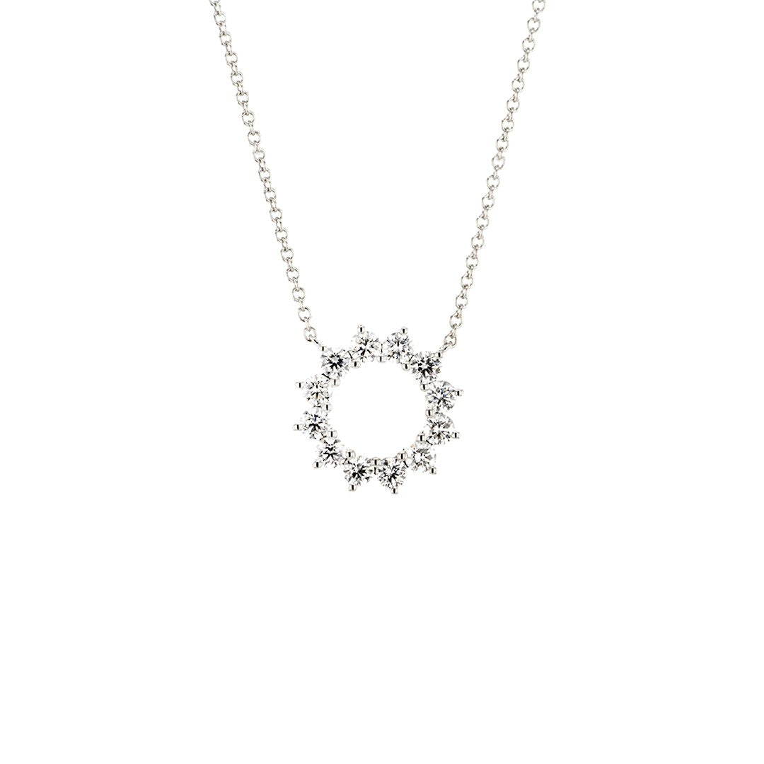 18" 1.00 ctw Diamond Stationary Pendant Necklace