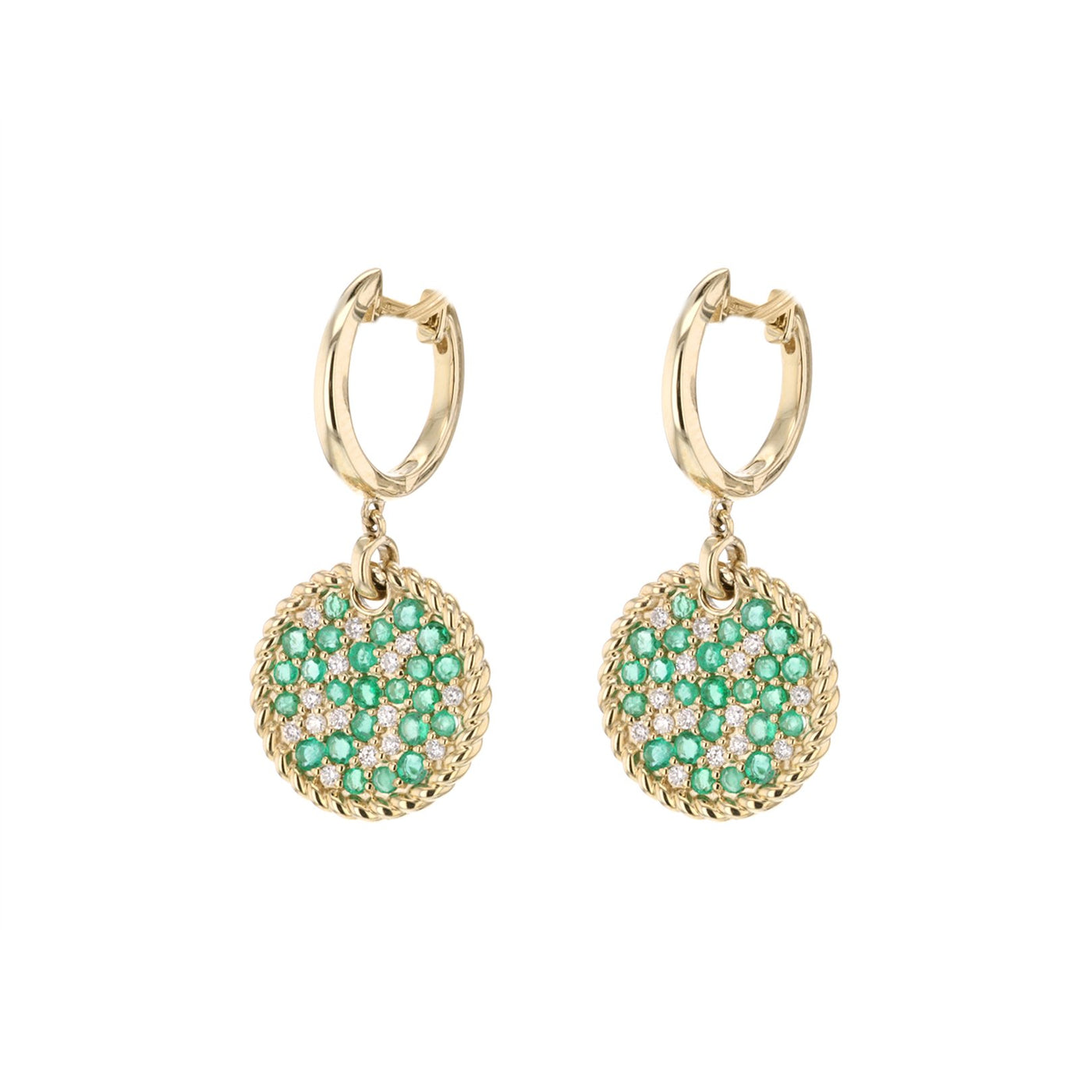 Emerald & Diamond Drop Earrings
