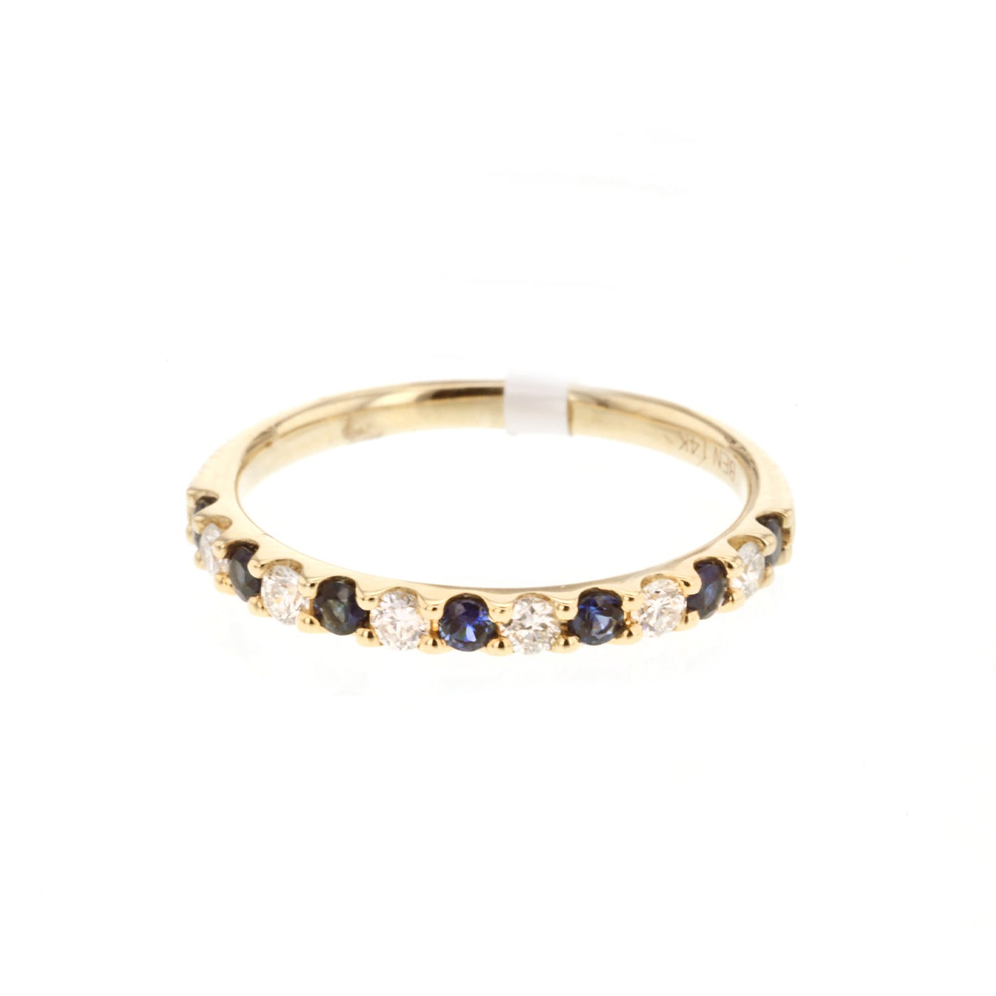 Blue Sapphire & Diamond Band