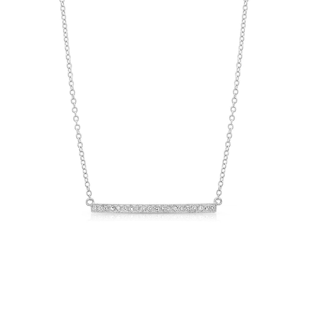 16+2" 0.11 ctw Diamond Bar Necklace
