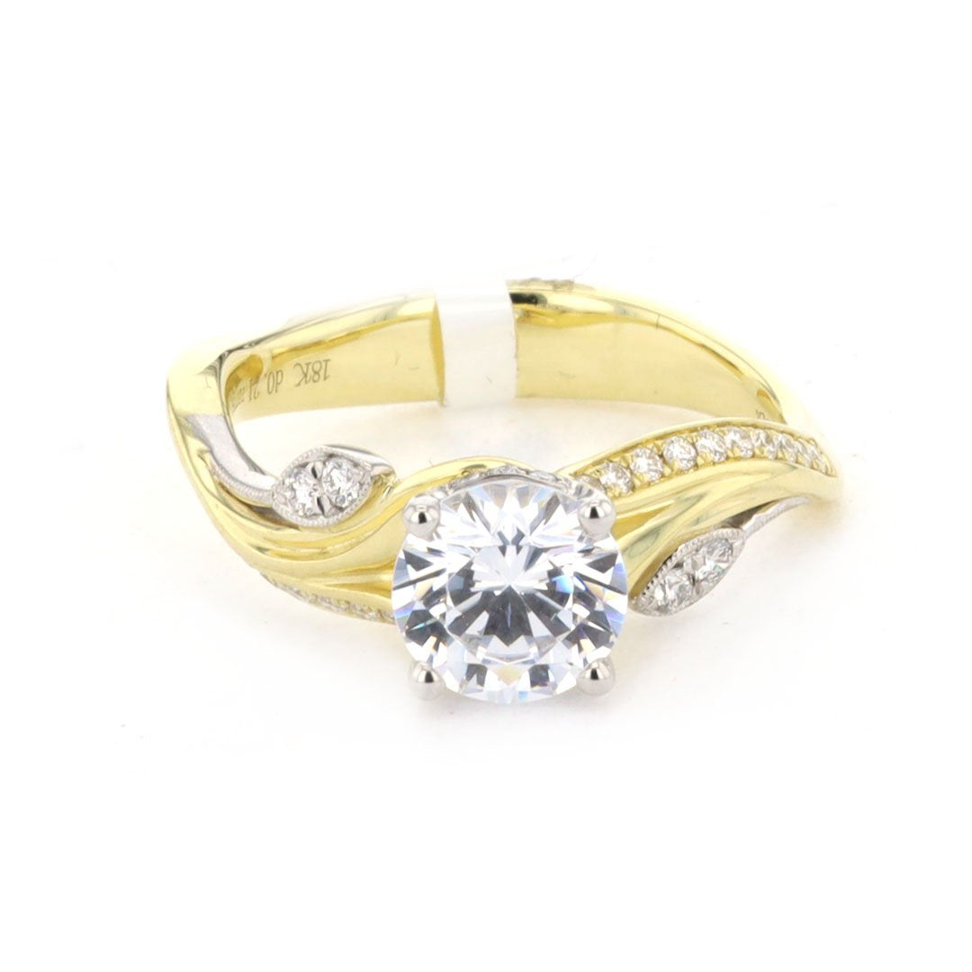 0.21 ctw Diamond Hidden Halo Engagement Ring