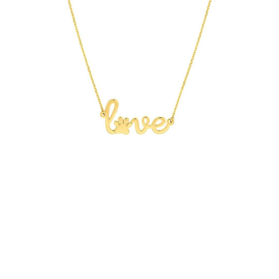 Love Paw Print Necklace