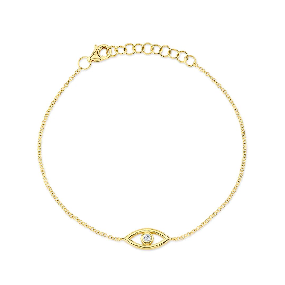 0.04 ctw Diamond Bezel Eye Bracelet