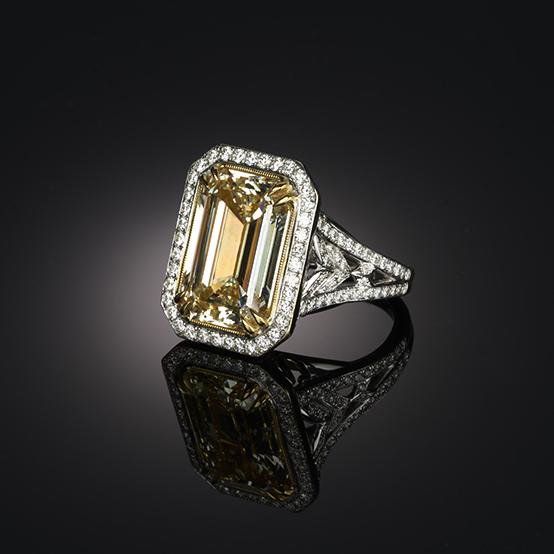 10.50 ct Diamond Halo Engagement Ring