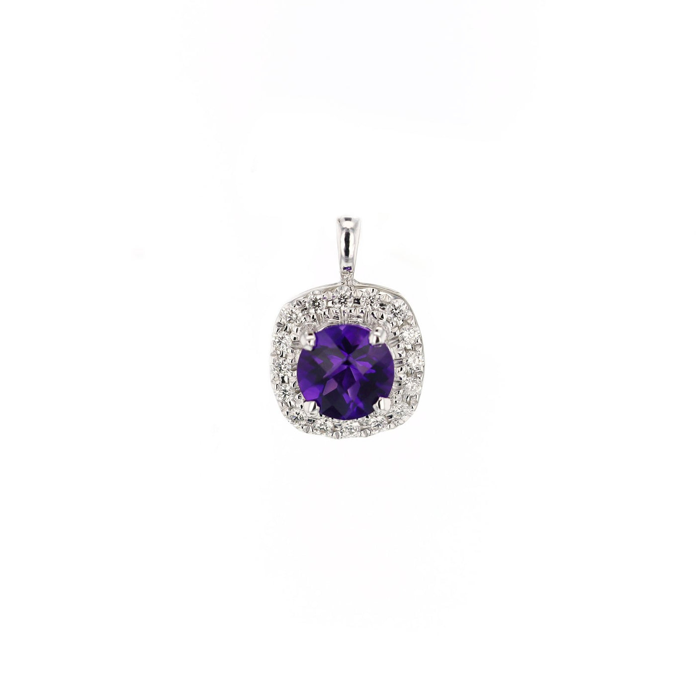 Amethyst & Diamond Pendant