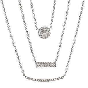 16+2" 0.10 ctw Diamond Bar Necklace