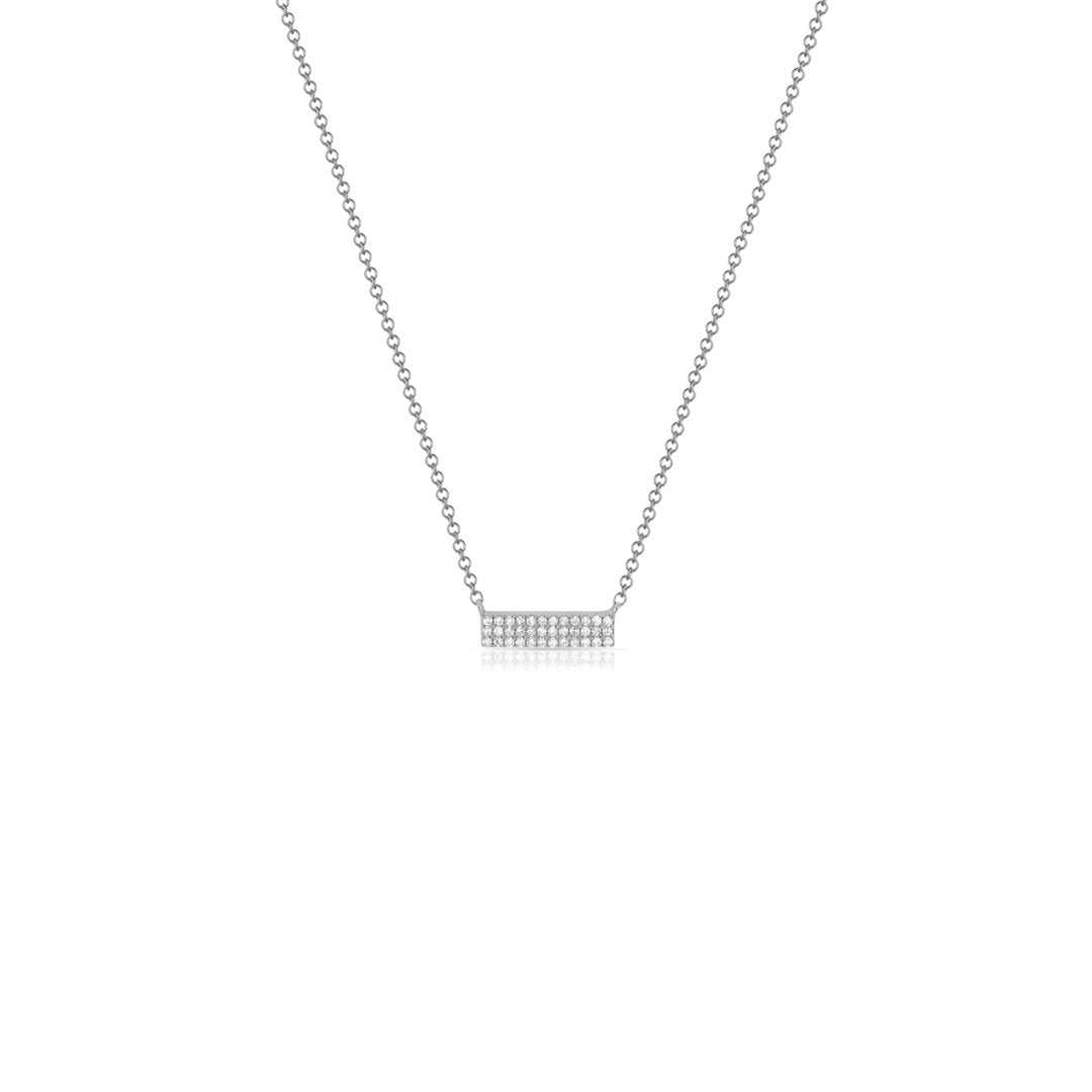 16+2" 0.10 ctw Diamond Bar Necklace