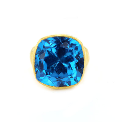 24K London Blue Topaz Ring