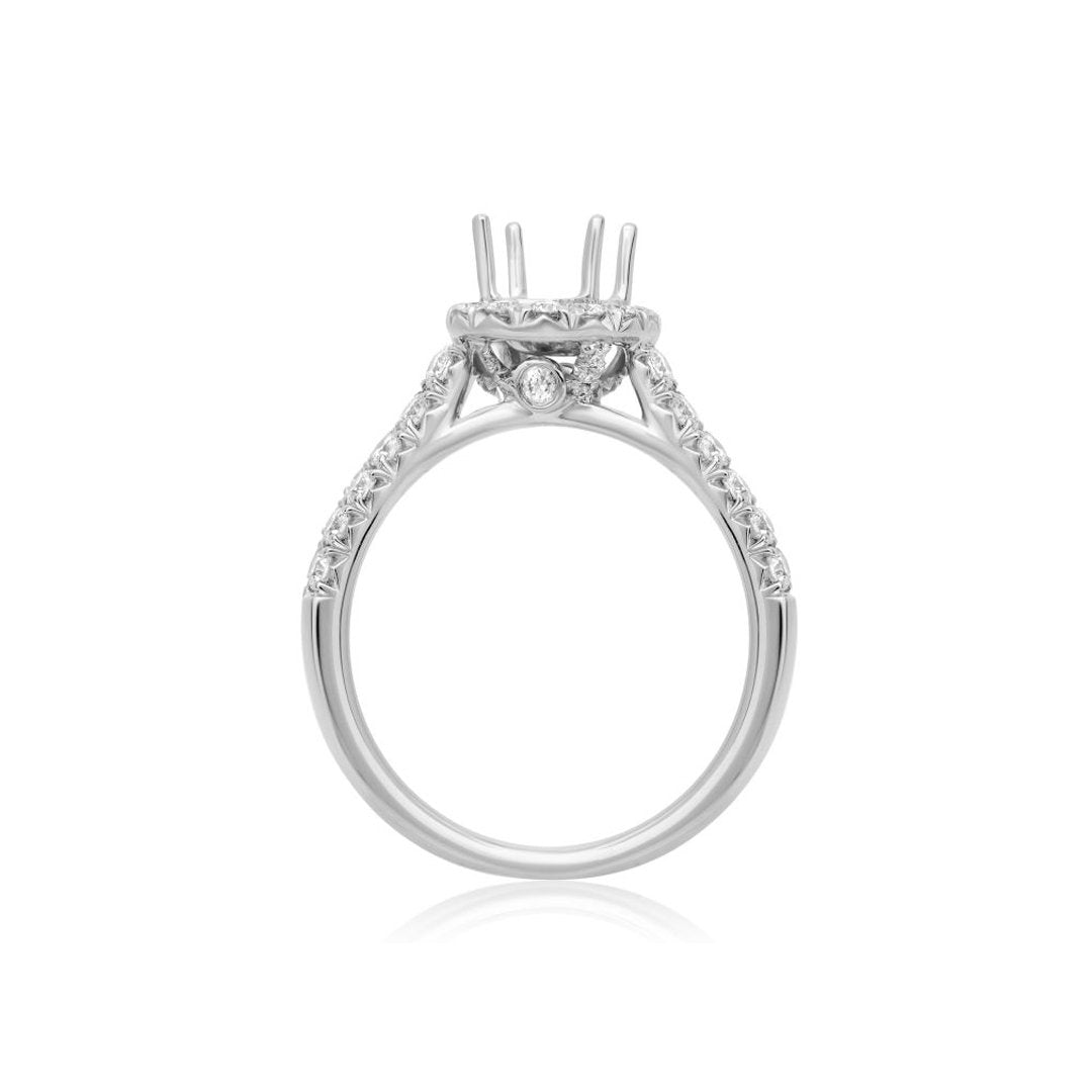 0.51 ctw Diamond Halo Engagement Ring