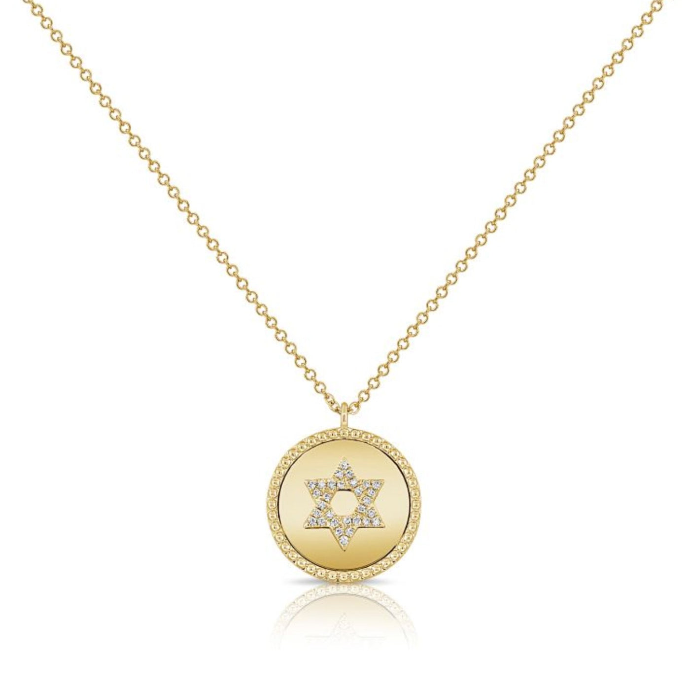 0.06 ctw Diamond Star of David Necklace