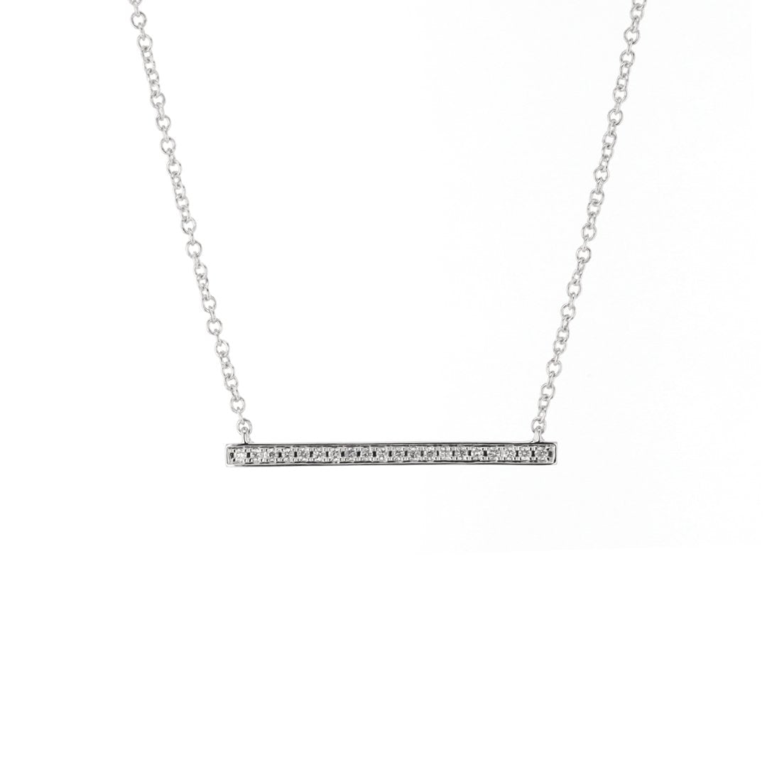 18" 0.08 ctw Diamond Bar Necklace