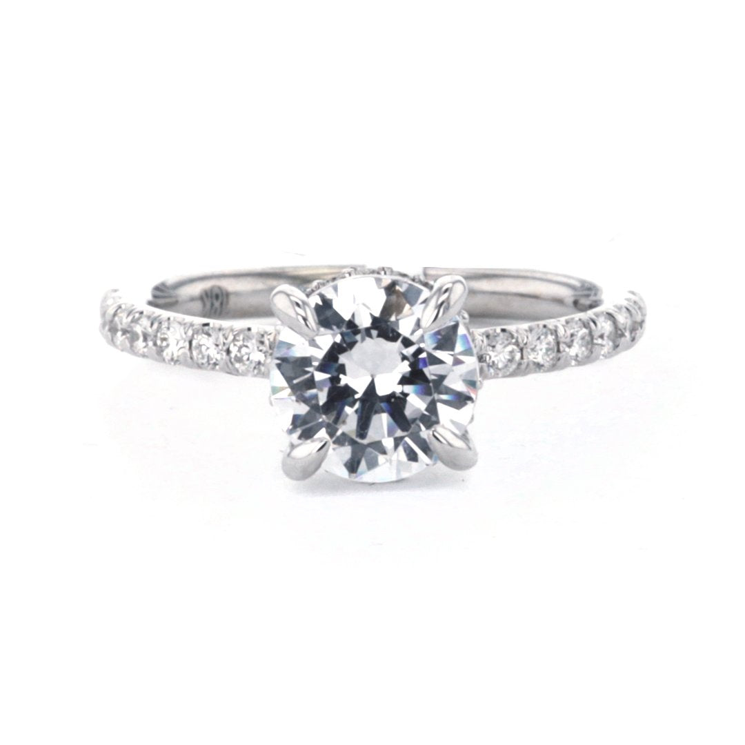 0.40 ctw Diamond Hidden Halo Engagement Ring