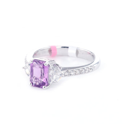 Purple Sapphire & Diamond Ring