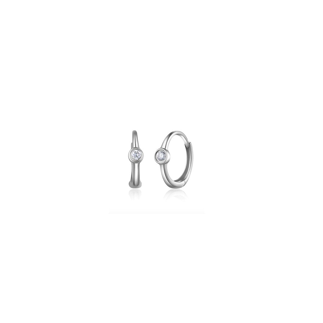0.05 ctw Diamond Huggie Earrings