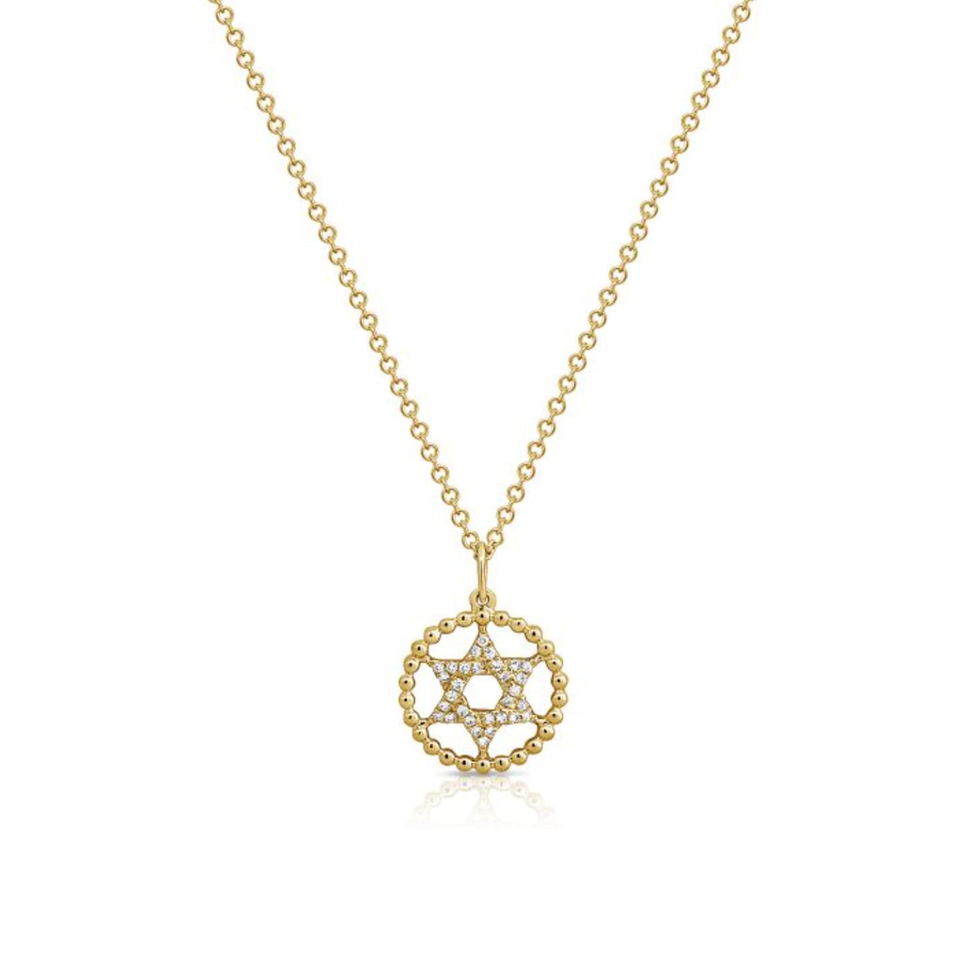 0.06ctw DIamond Star of David Necklace