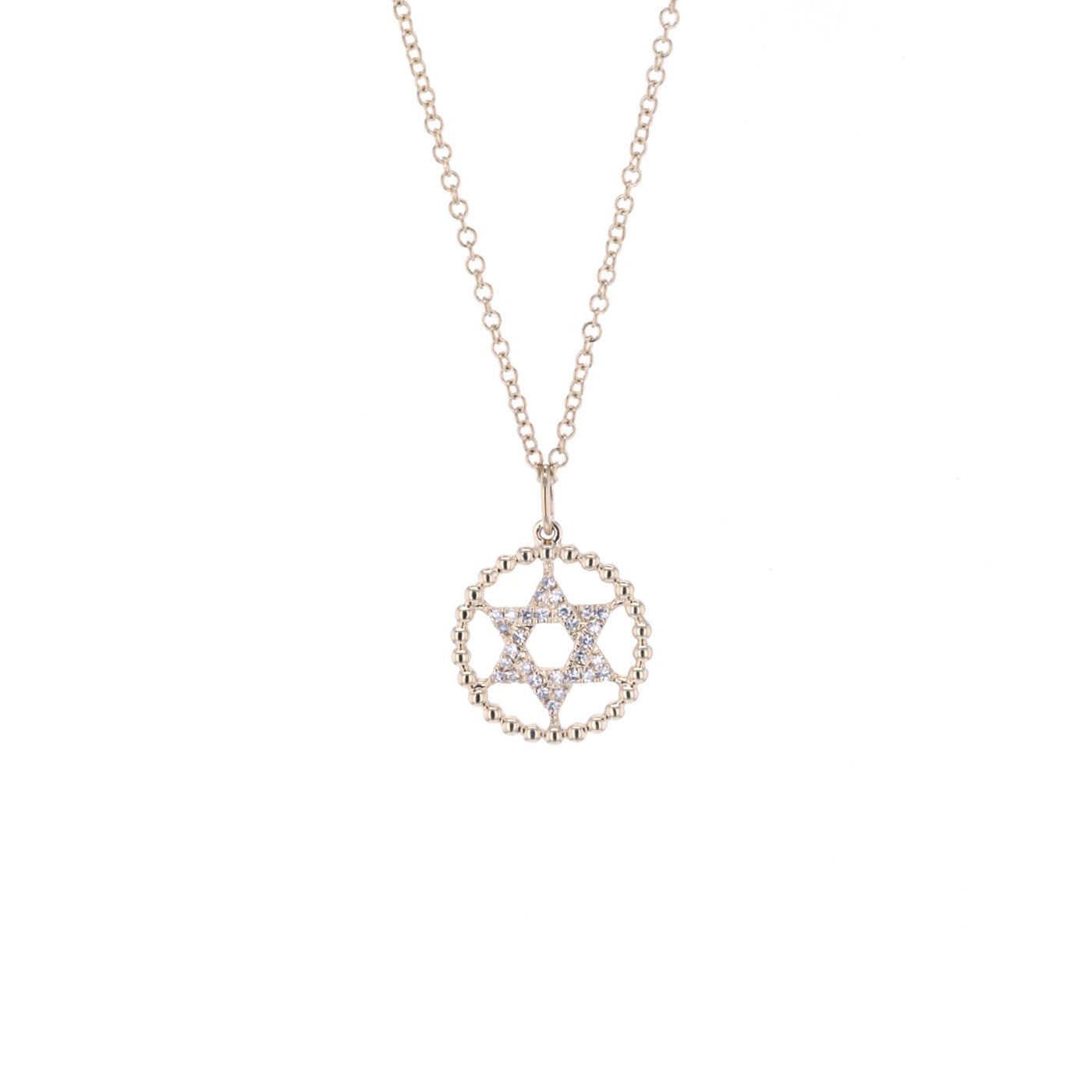 0.06ctw DIamond Star of David Necklace