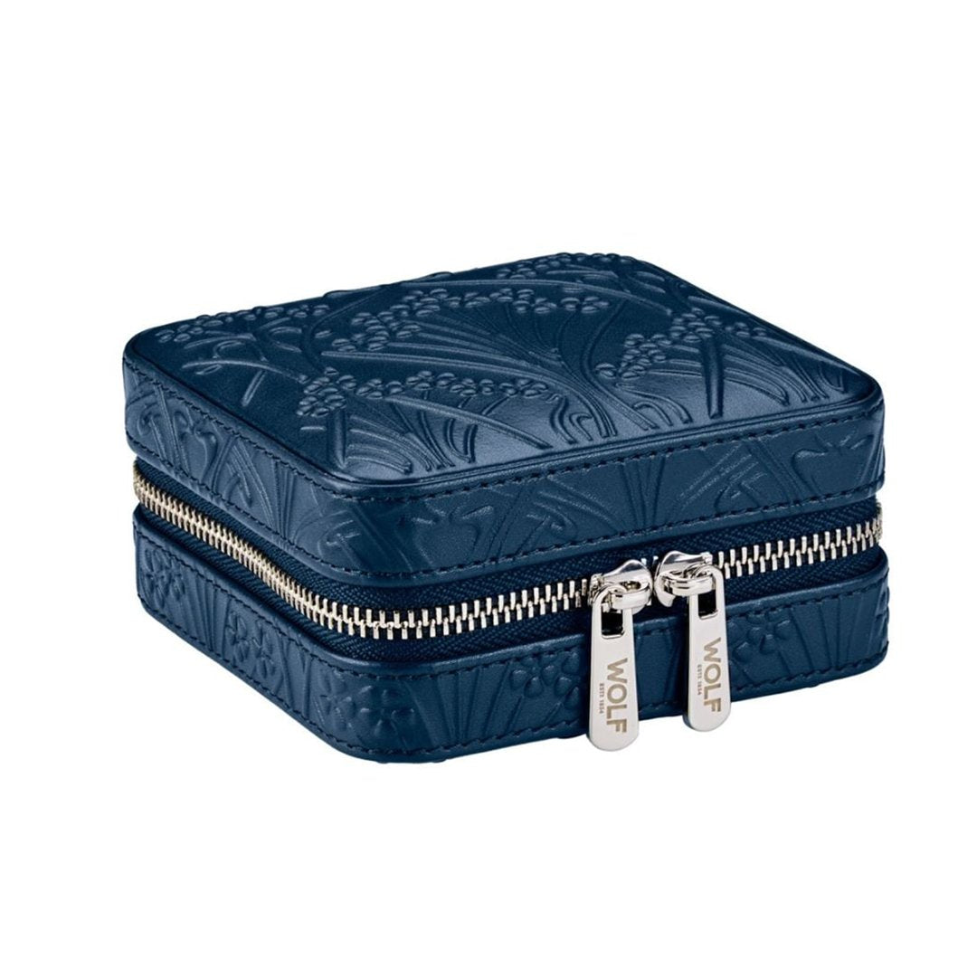 Small Travel Jewelry Zip Case Navy