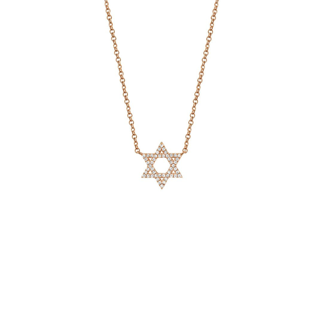 15+3" 0.11 ctw Diamond Star of David Necklace