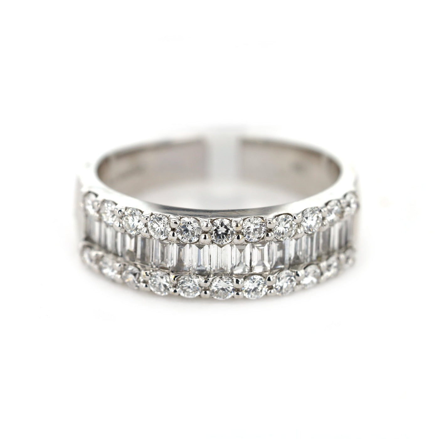 1.00 ctw Diamond 3-Row Band