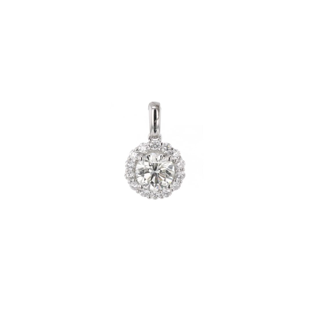 2.00 ct Diamond with Diamond Halo Pendant