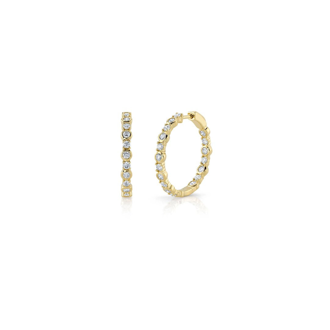 1.49ctw Diamond Inside-Out Hoop Earrings