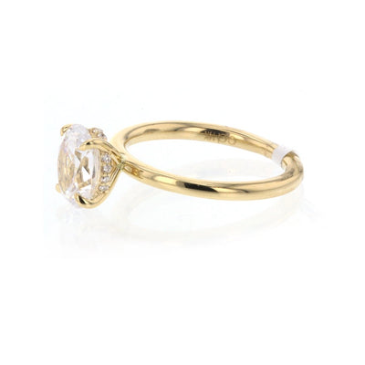 0.14 ctw Diamond Hidden Halo Engagement Ring
