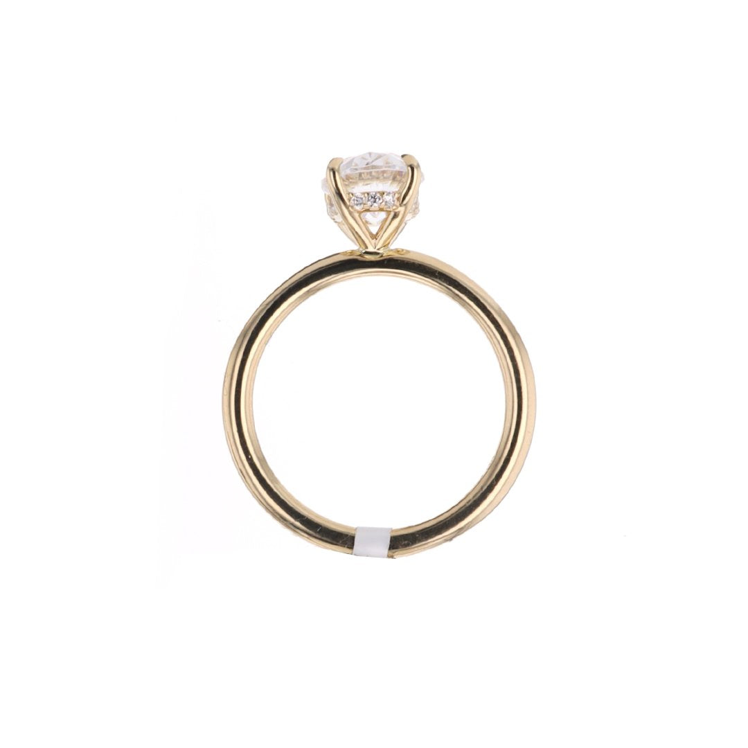 0.14 ctw Diamond Hidden Halo Engagement Ring