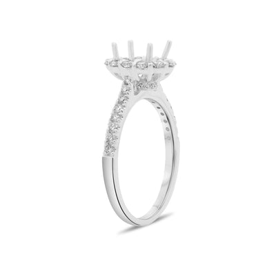0.56 ctw Diamond Halo Engagement Ring