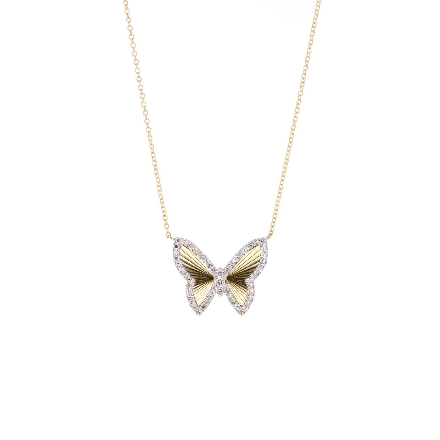 0.26ctw Diamond Butterfly Necklace