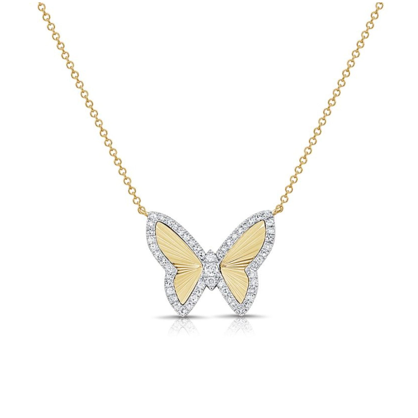 0.26ctw Diamond Butterfly Necklace