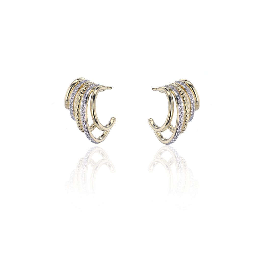 0.20 ctw Diamond Hoop Earrings