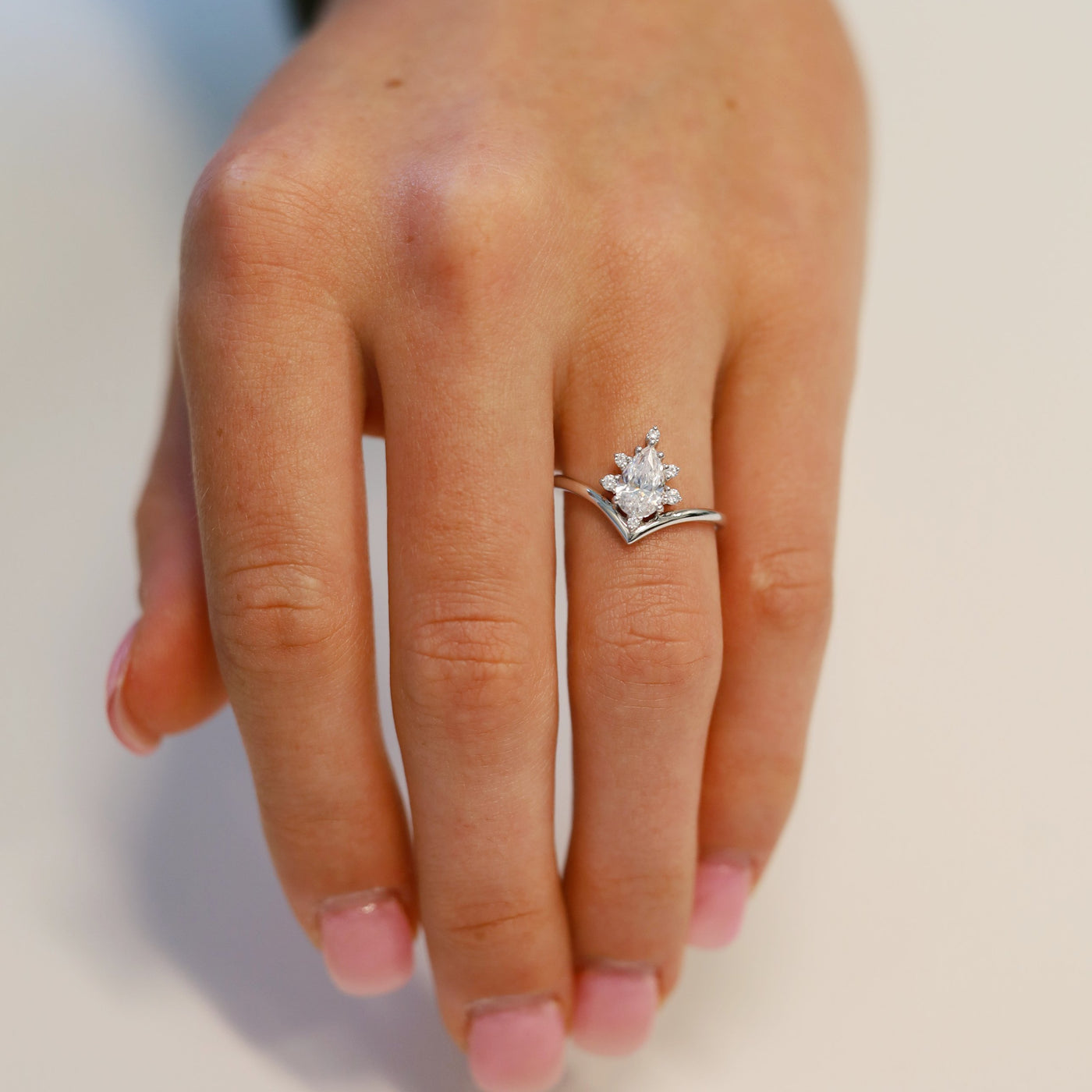 0.09 ctw Diamond Halo Engagement Ring