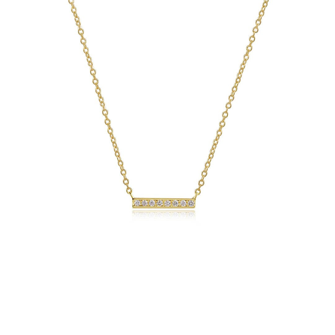 16+2" 0.06 ctw Diamond Bar Necklace