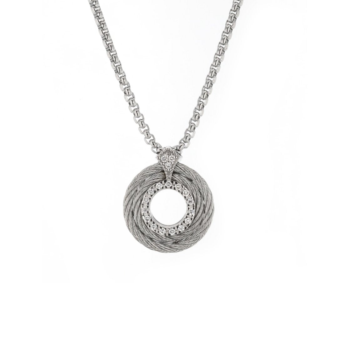 18.5" 0.15 ctw Diamond Open Circle Cable Necklace