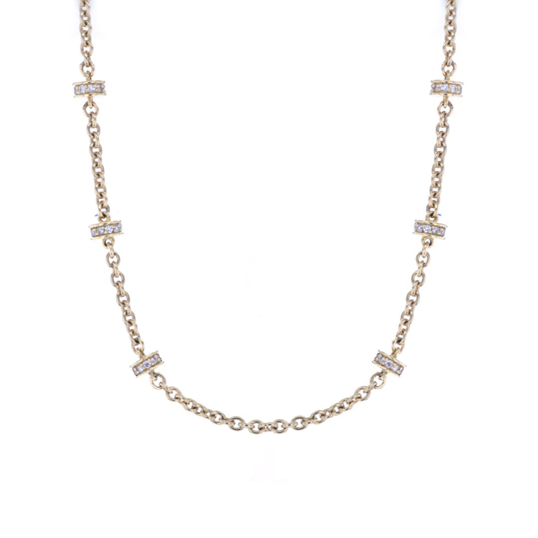 0.30 ctw Diamond Rondelle Necklace