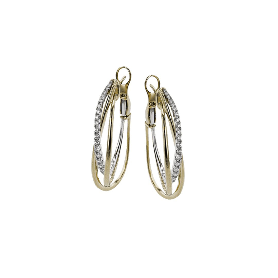 0.37 ctw Diamond Hoop Earrings