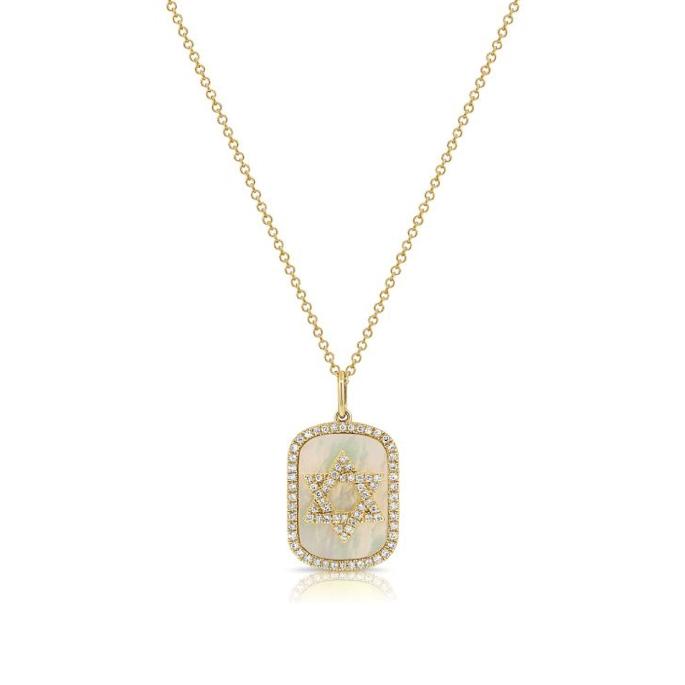 2.57ctw Diamond Star of David Necklace