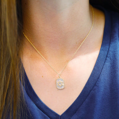 2.57ctw Diamond Star of David Necklace