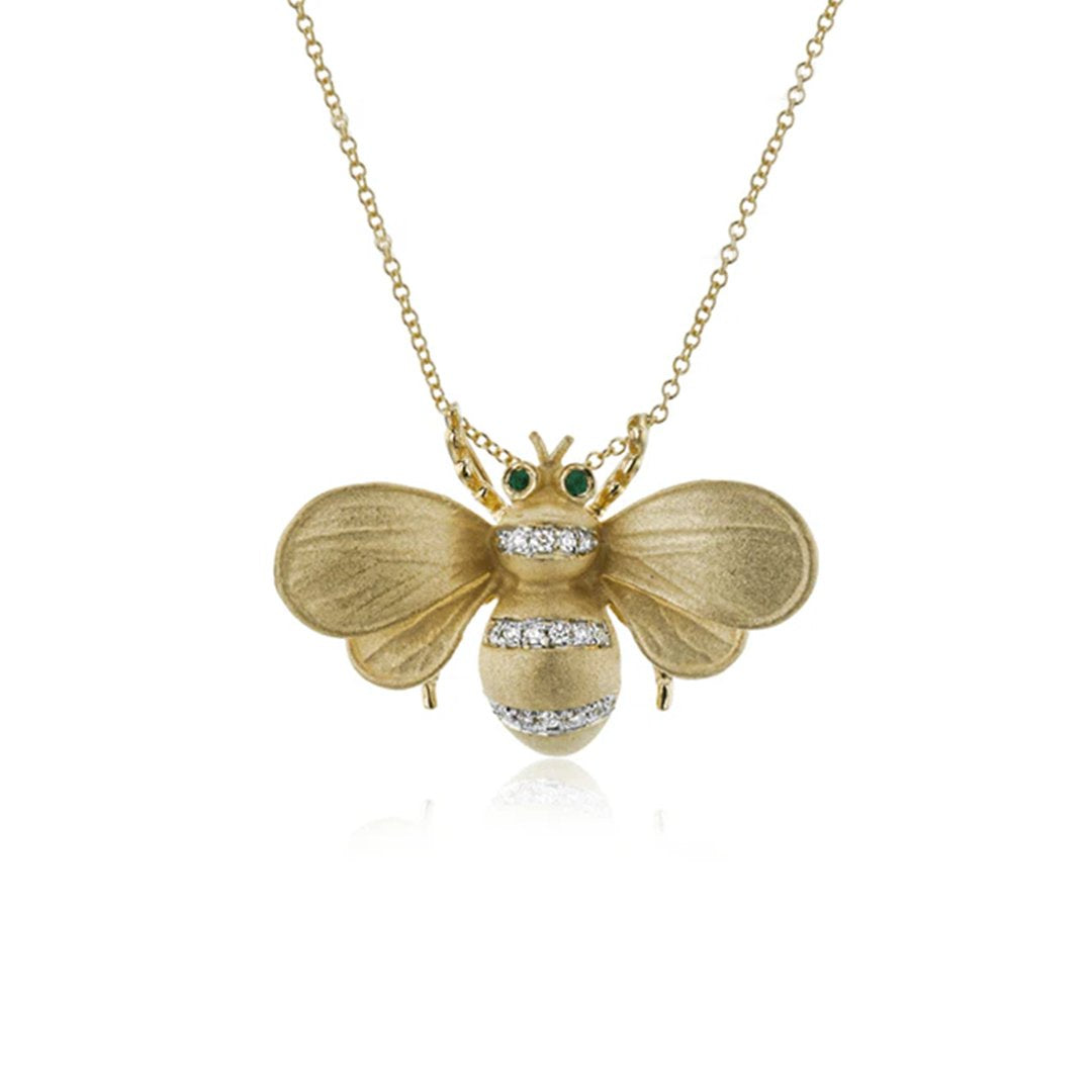 2.02 ctw Diamond Bee Necklace